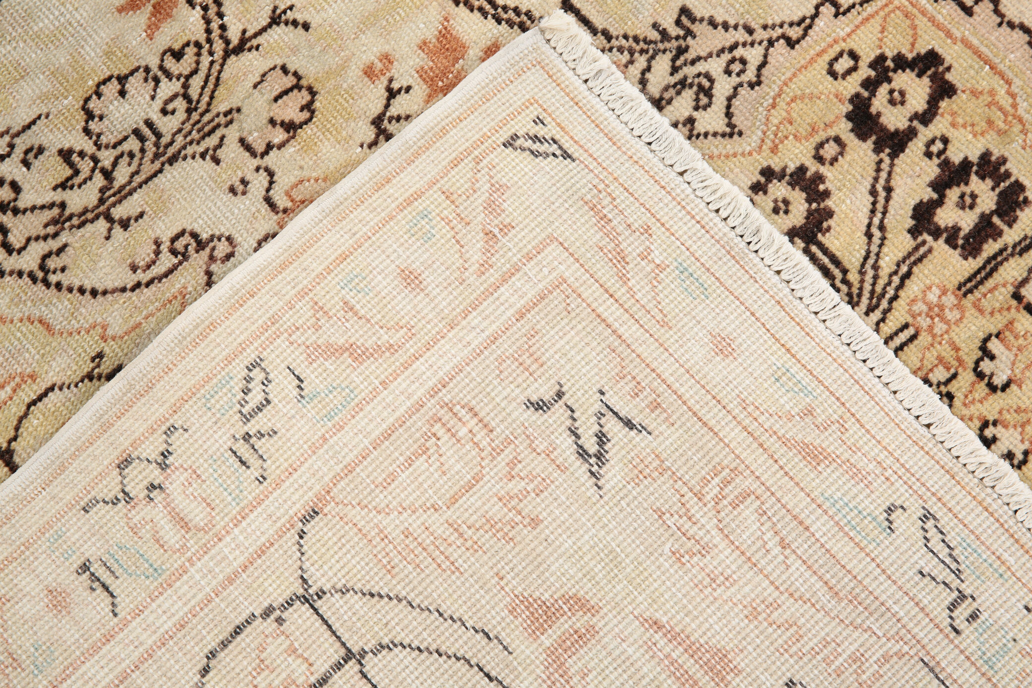 8x12 Beige & Khaki 60s Persian Rug, 242x355Cm