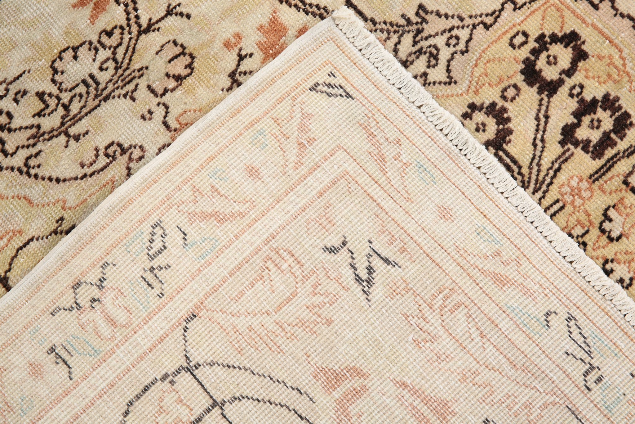 8x12 Beige & Khaki 60s Persian Rug, 242x355Cm