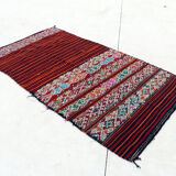 Kilim Tellisse red wool flat carpet 145 x 270 cm