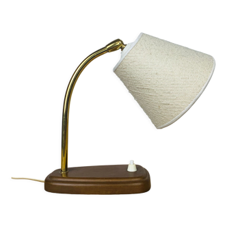 Scandinavian lamp wood brass 60s