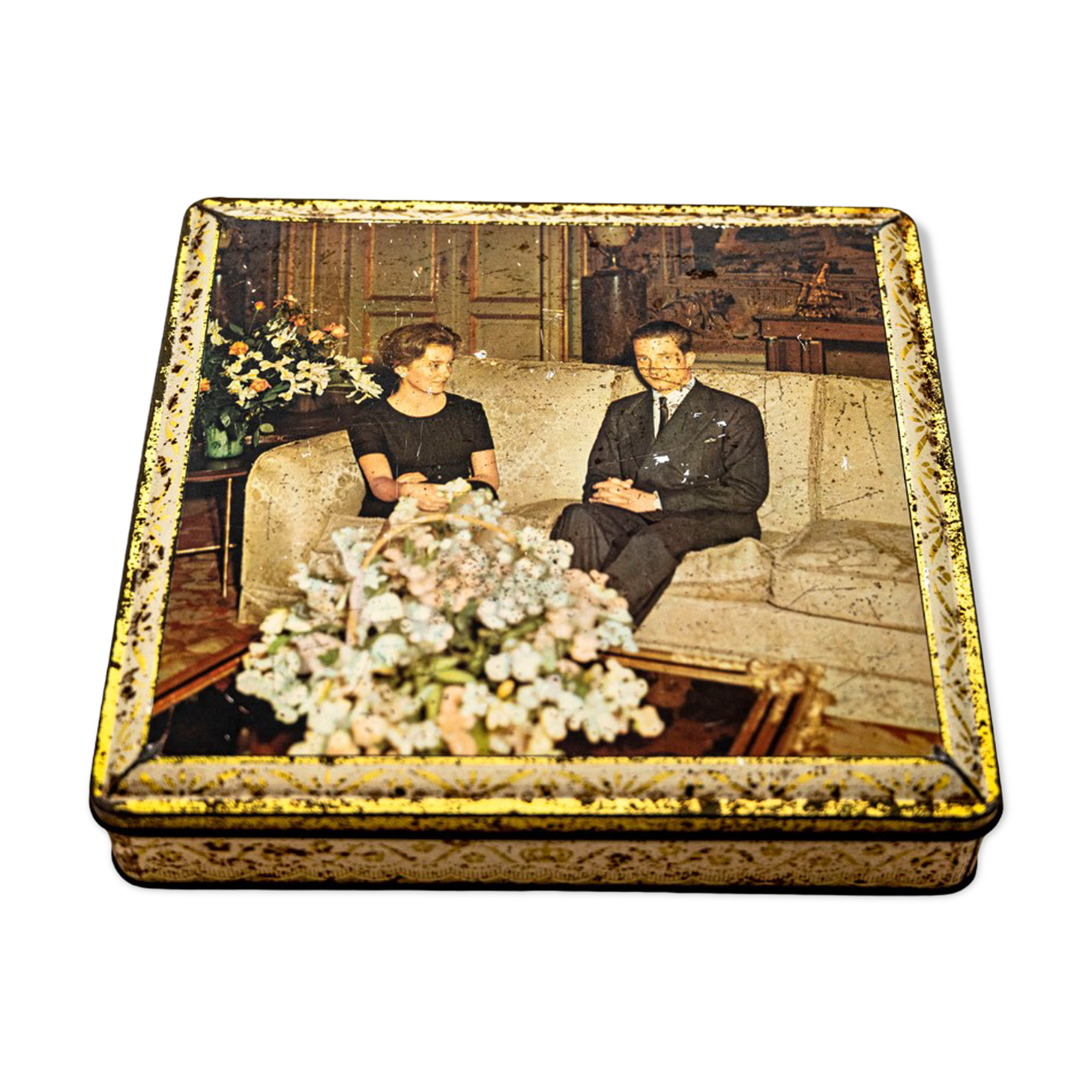 Delacre Albert and Paola cookie box