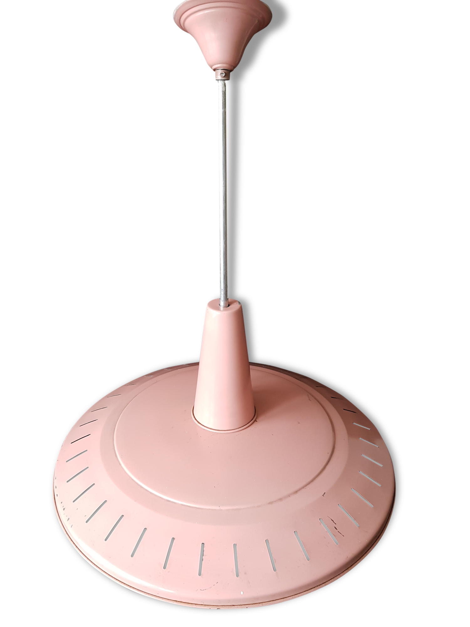 Great chandelier ceiling light years pink saucer 50 Philips vintage 1950 edition