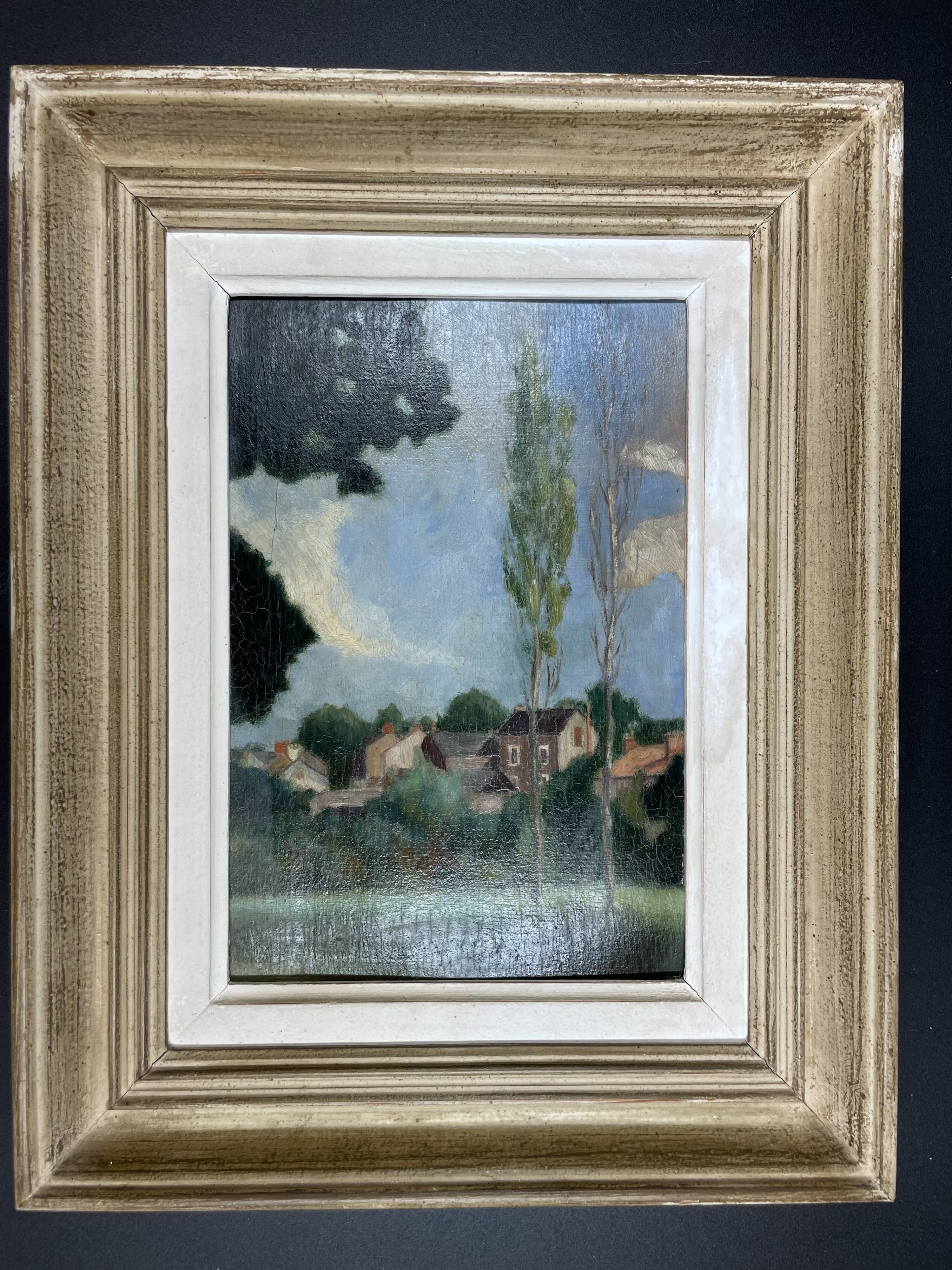 Painting M.Guilmineau Painter vendée two Sèvres Green Venice, Coulon....