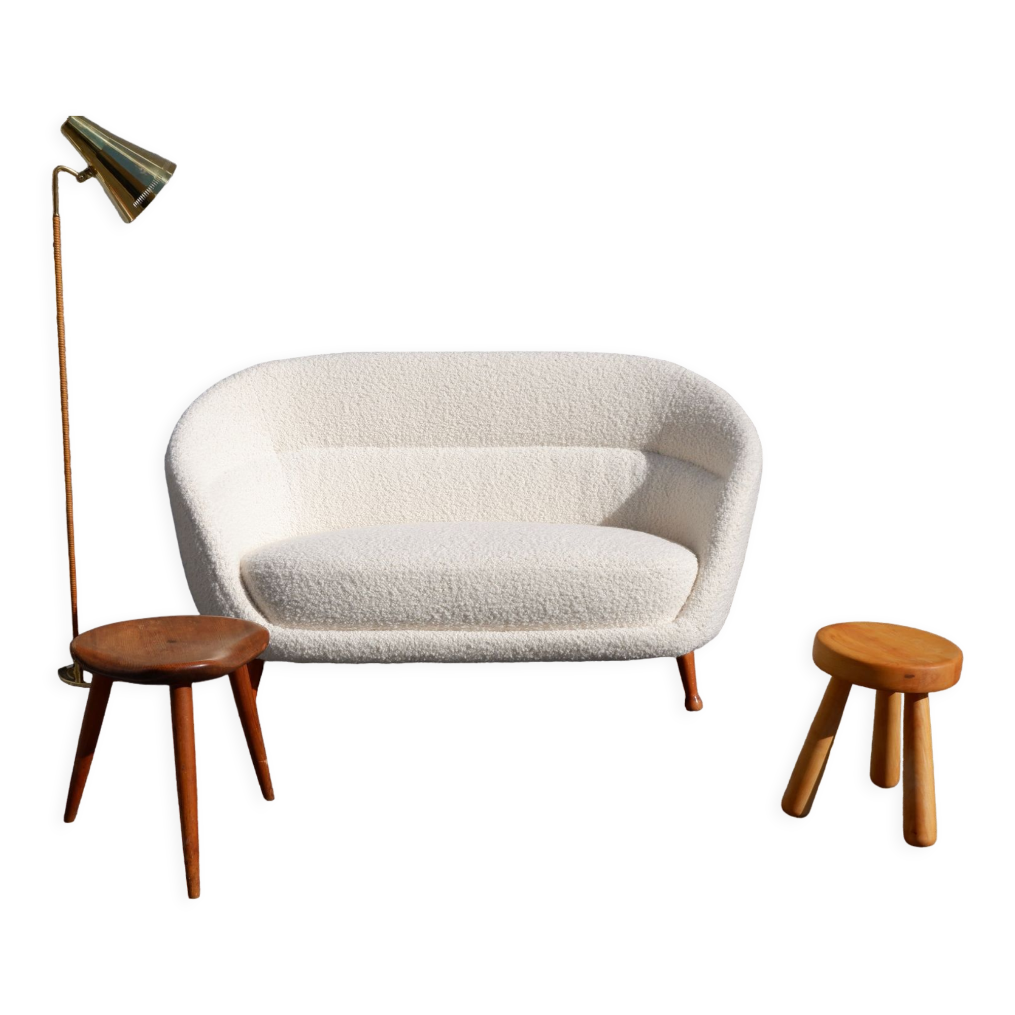 Arne Norell Curvy Soffa Produced by Westbergs Möbler, Sweden, circa 1960