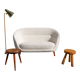 Arne Norell Curvy Soffa Produced by Westbergs Möbler, Sweden, circa 1960