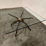 Peter Ghyczy iron and brass coffee table