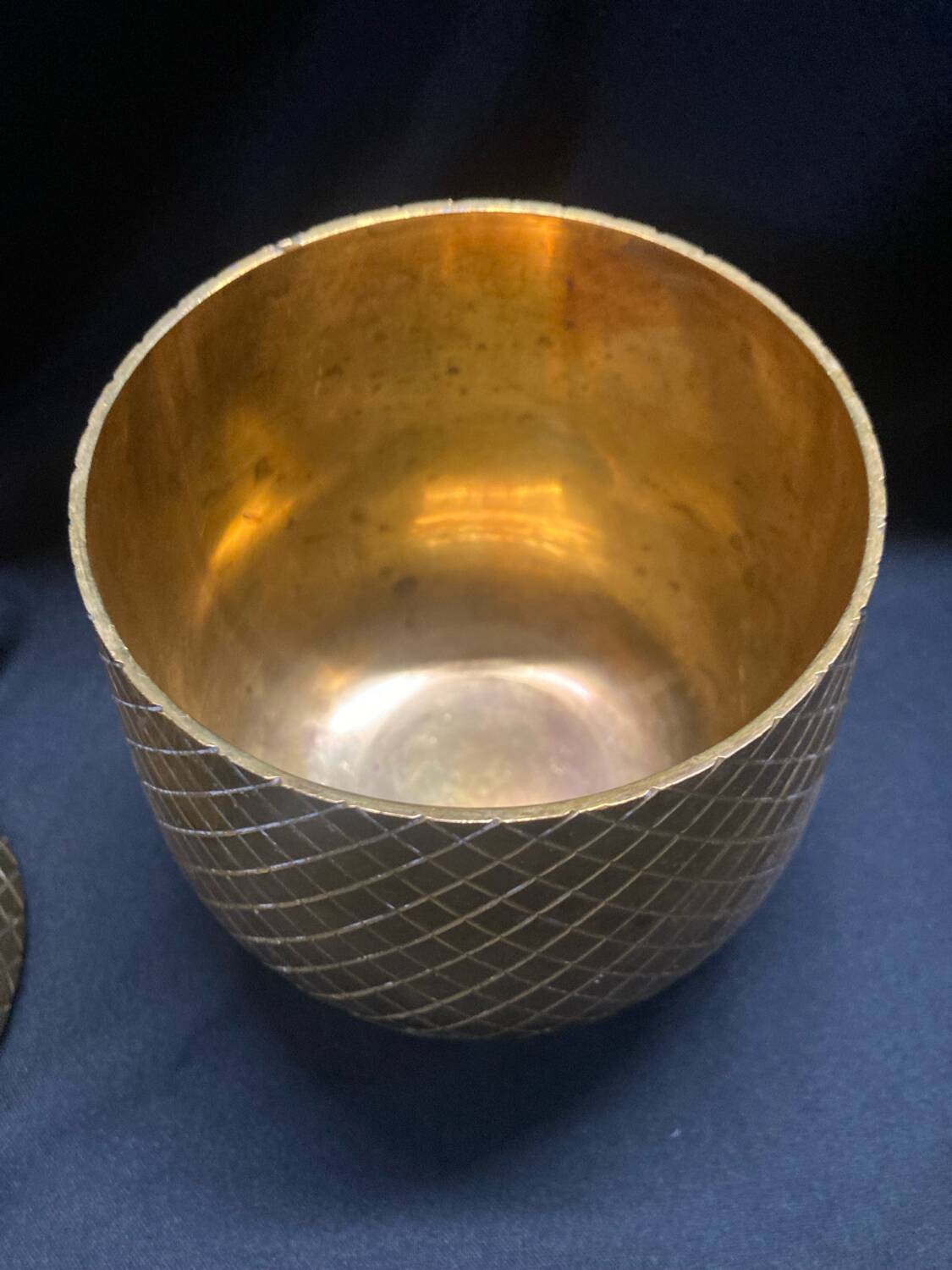 Pineapple brass ice bucket