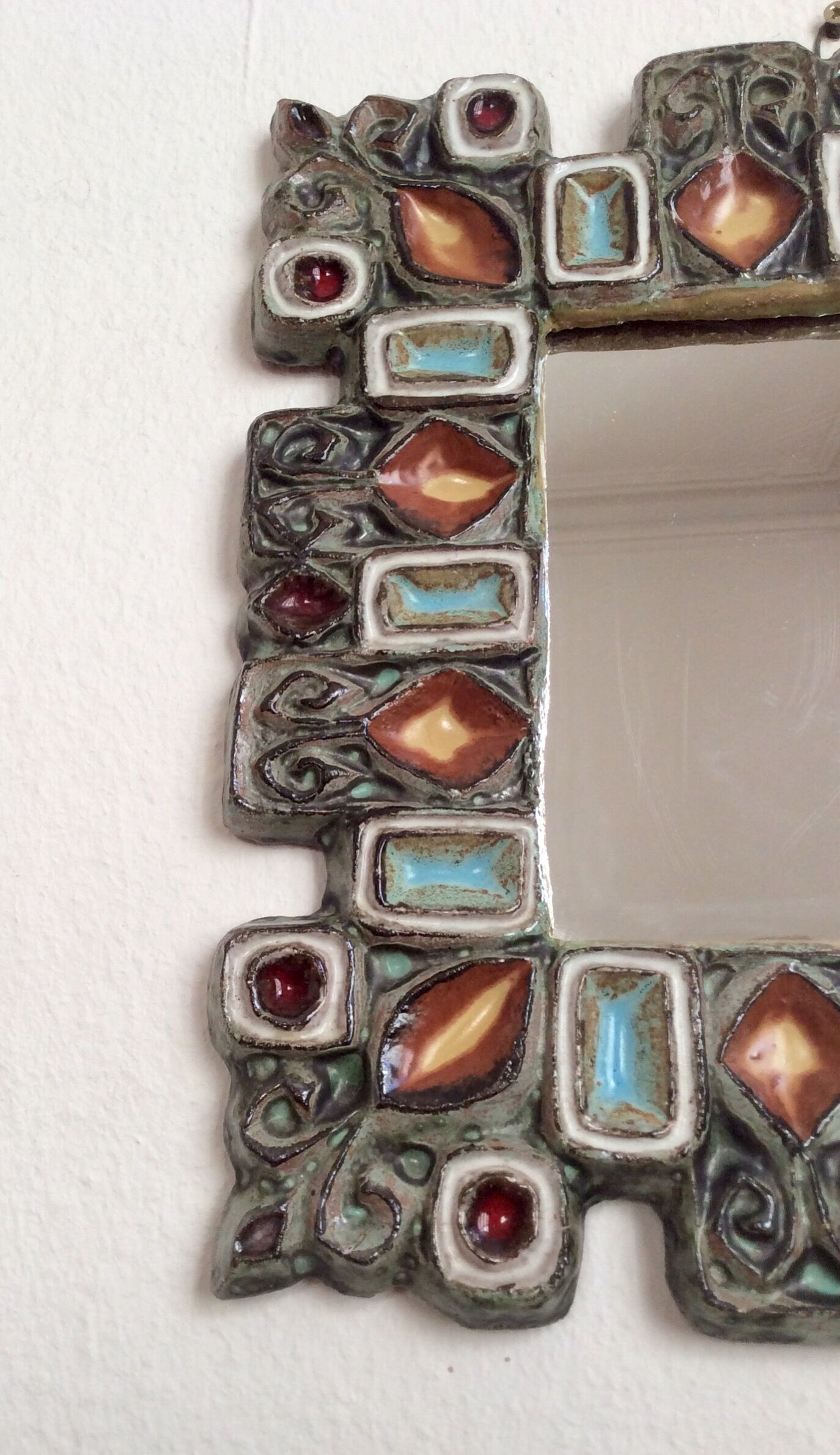 Miroir Les Cyclades par Roland Zobel, 30cmx30cm