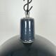 Industrial dark blue enamel pendant lamp from emax, 1960s