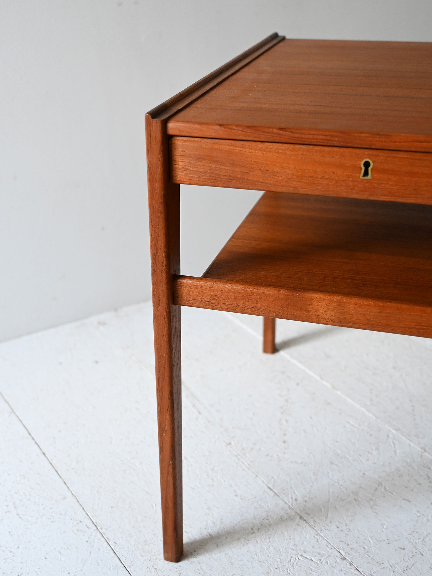 Table de chevet vintage suédoise en teck par Egström & Mírstrand