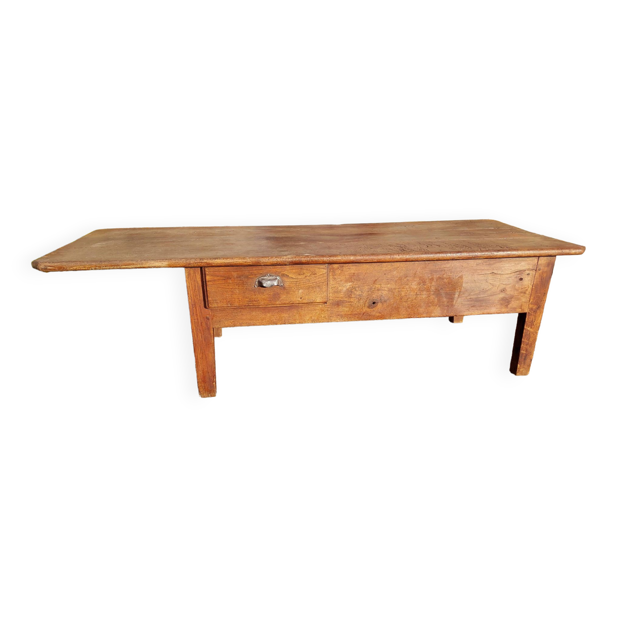 Large farmhouse coffee table, old table