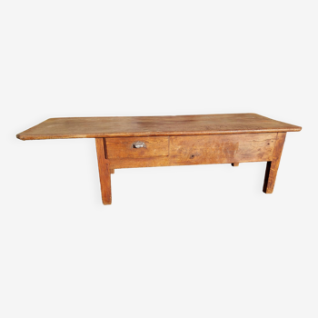 Large farmhouse coffee table, old table