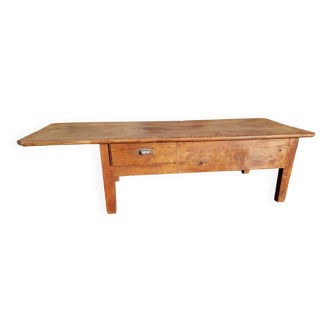 Large farmhouse coffee table, old table