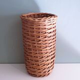 Vintage wicker umbrella stand