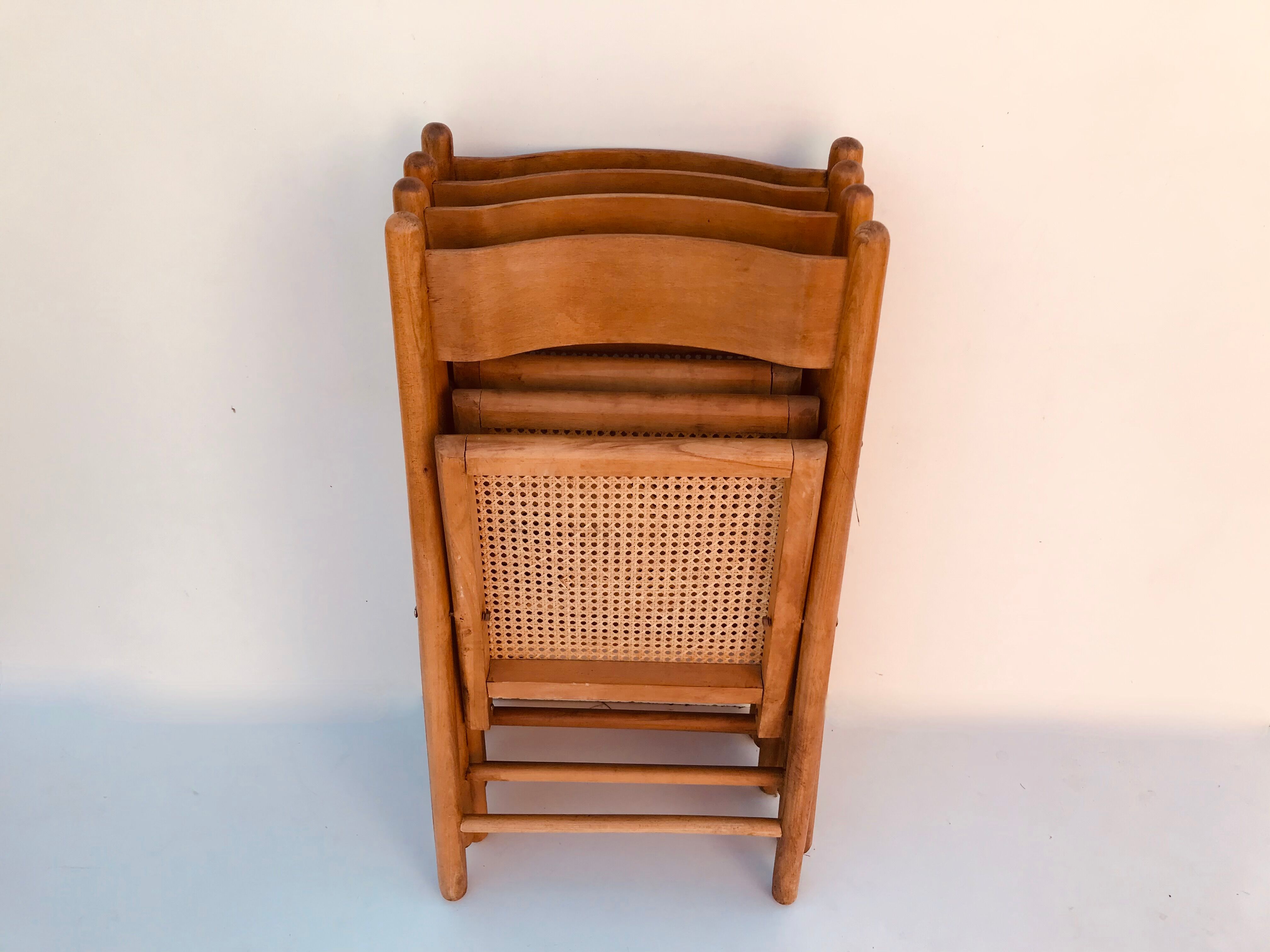 Suite of 4 folding chairs cannes