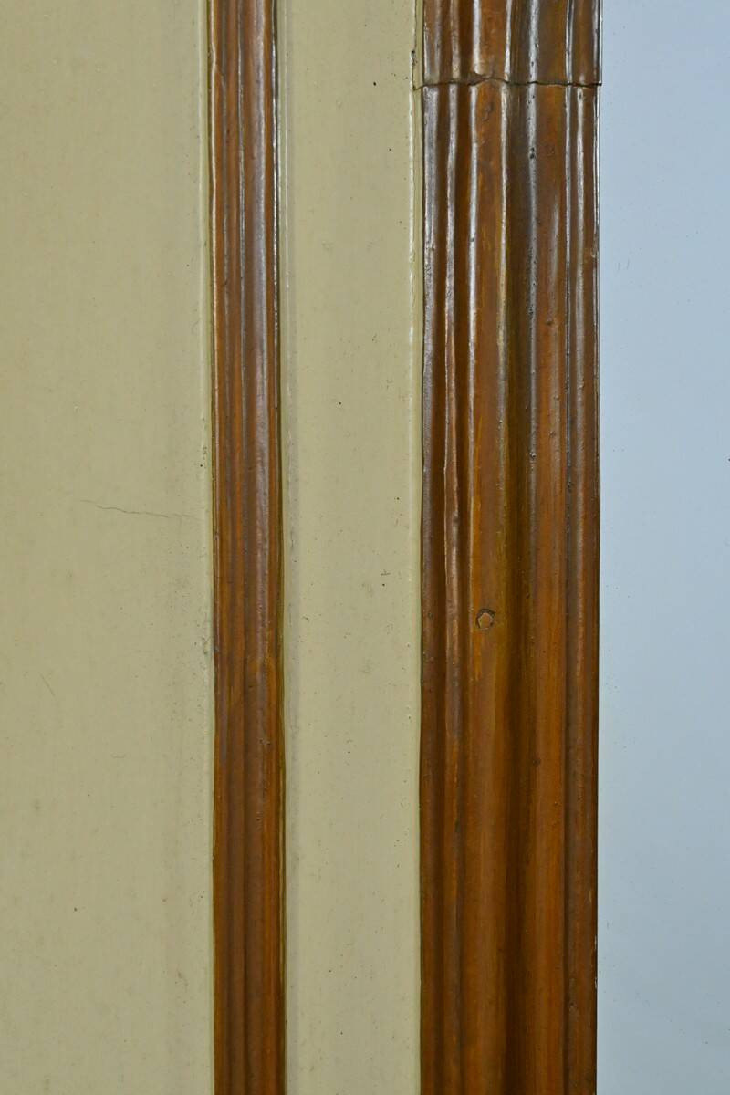 Painted Wooden Trumeau Mirror, Louis XV Style – Late 19th Century