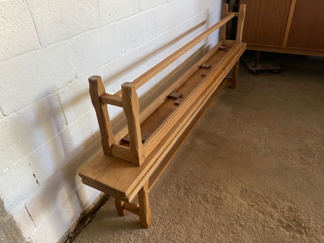 Pair of benches for rustic farmhouse table 1950