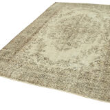 Hand-knotted unique turkish beige rug 200 cm x 300 cm