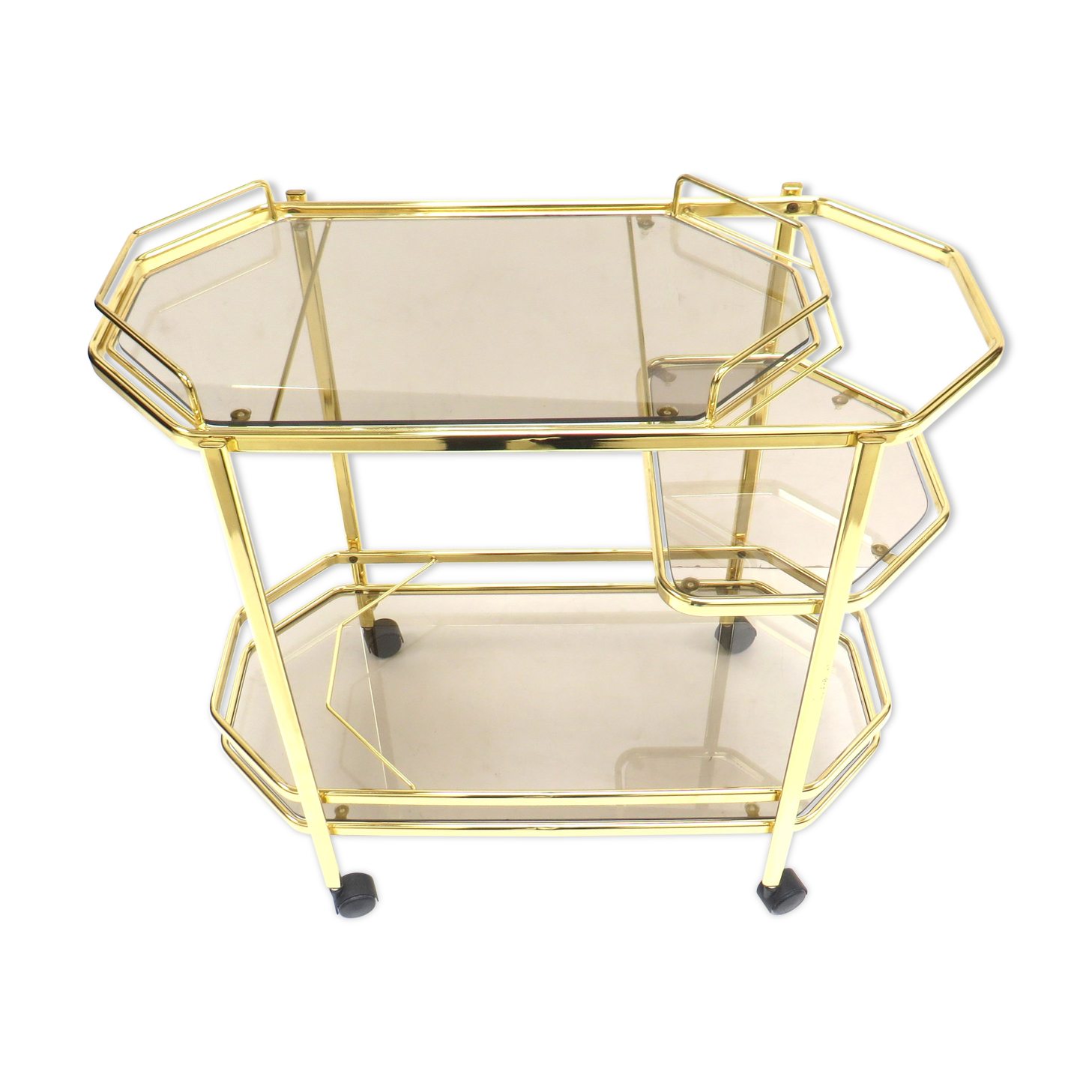 Vintage bar cart / side table hollywood regency style