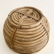 Rattan basket with brass rim 70-80