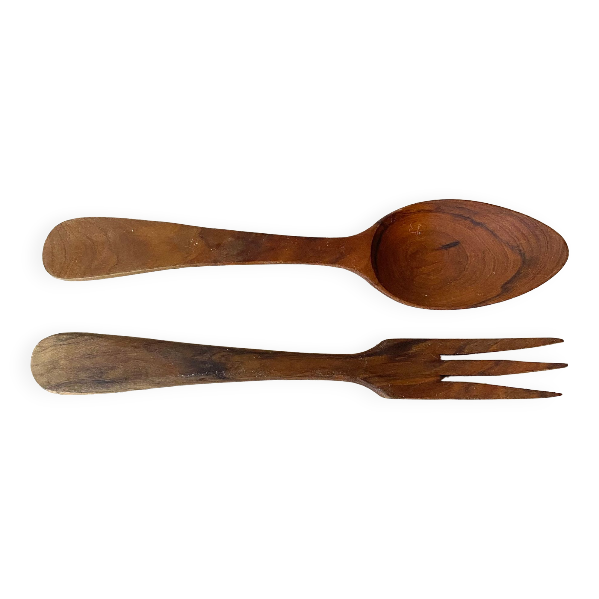 Couverts à salade en bois d'olivier