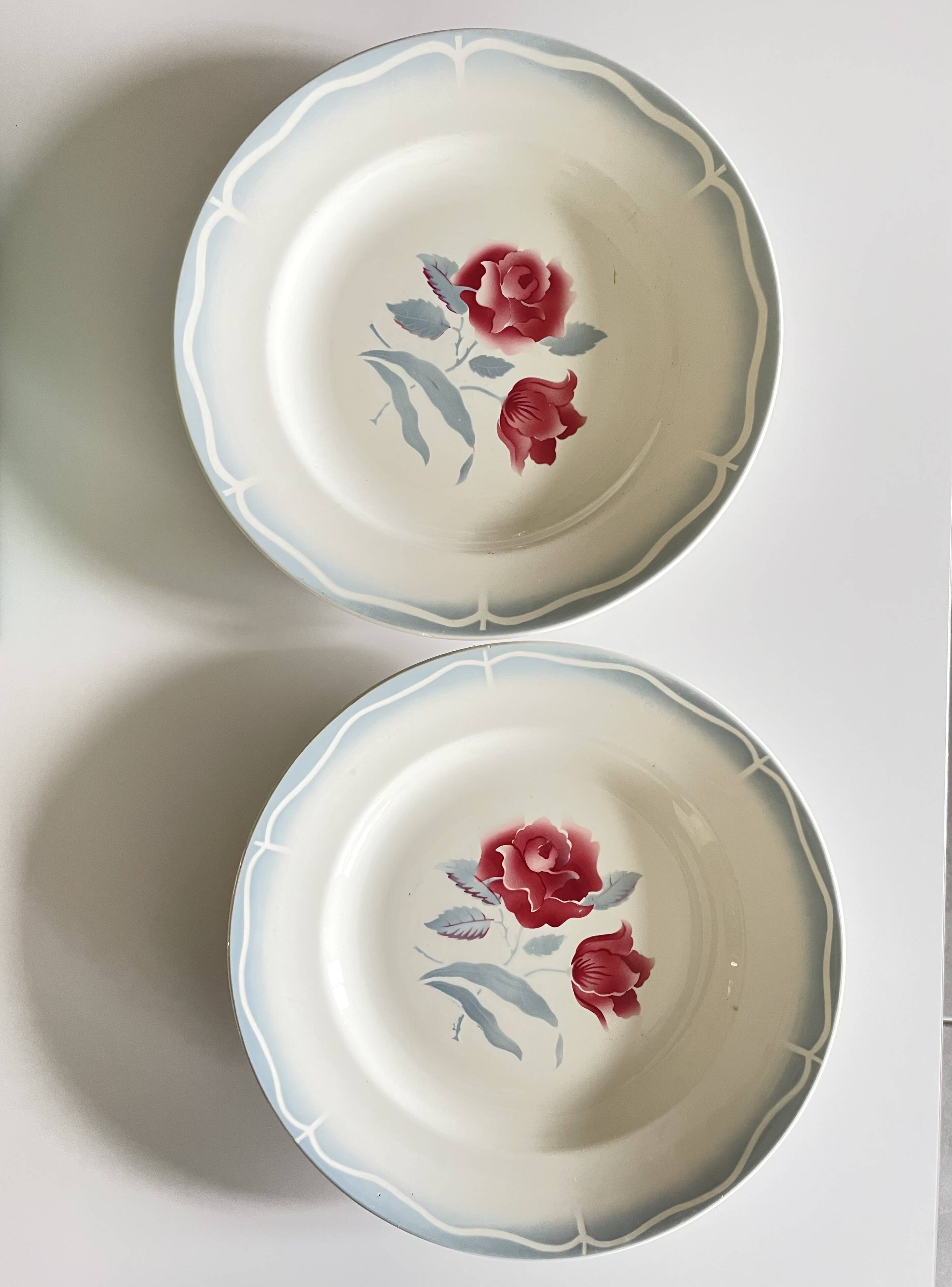 2 large Digoin Sarreguemines Alesia serving dishes