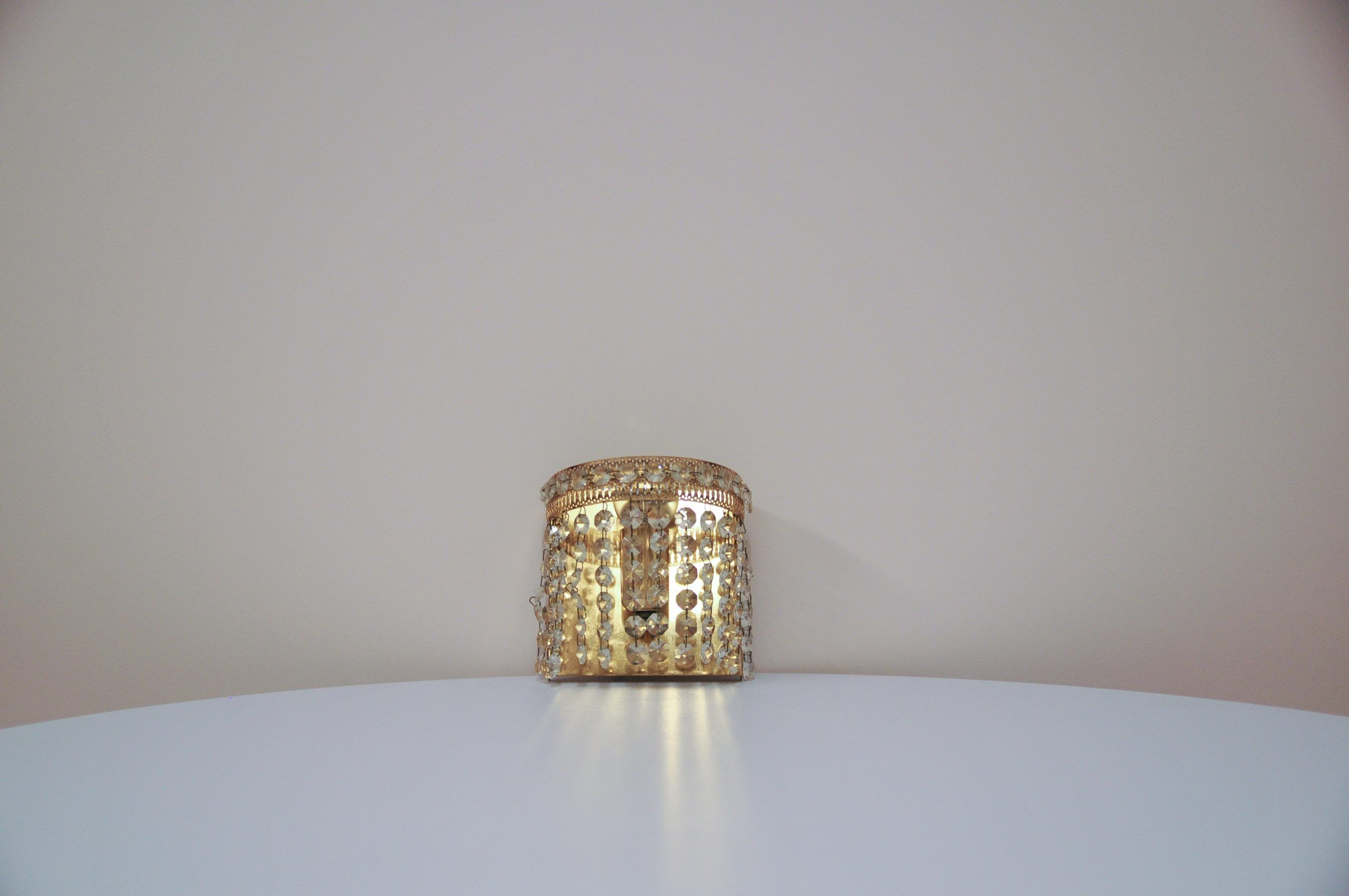 Vintage brass wall lamp beads