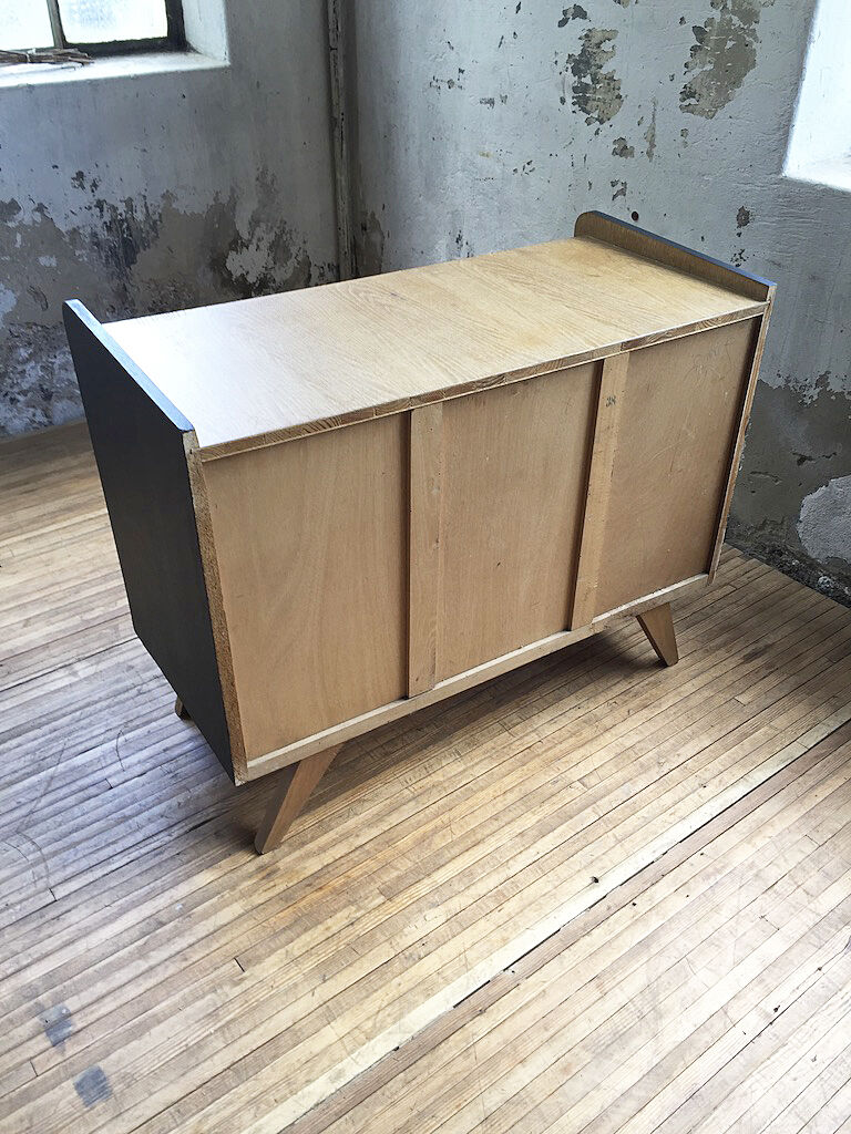 Black and wood vintage dresser