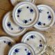 Set of 8 vintage dessert plates, Murcie model by Moulin des Loups