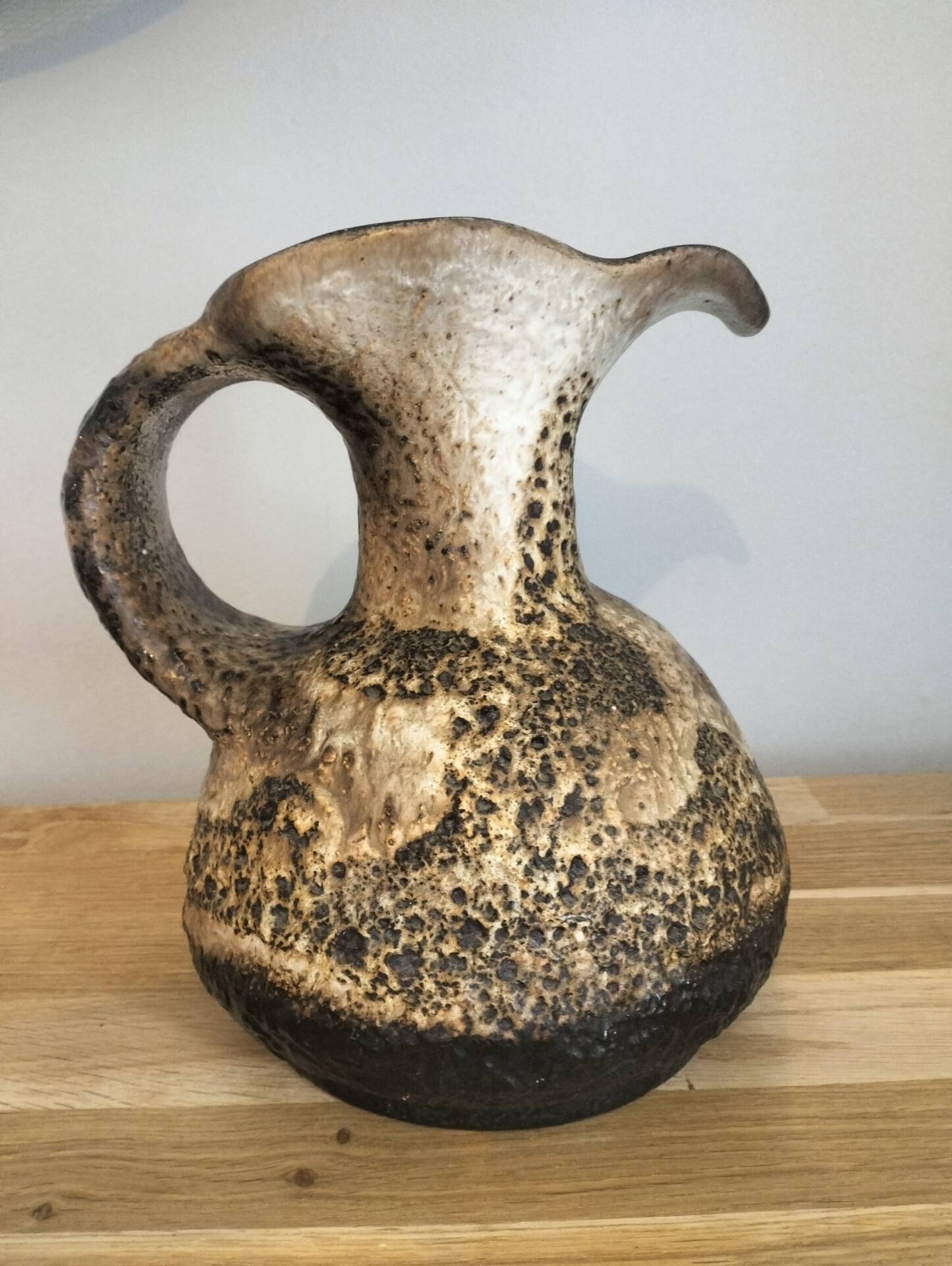 Ceramic vase-pitcher Fat Lava, attributed to Bay Keramik, Germany