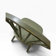 Ensemble de 2 chaises de salle à manger vintage vert olive à fuseaux