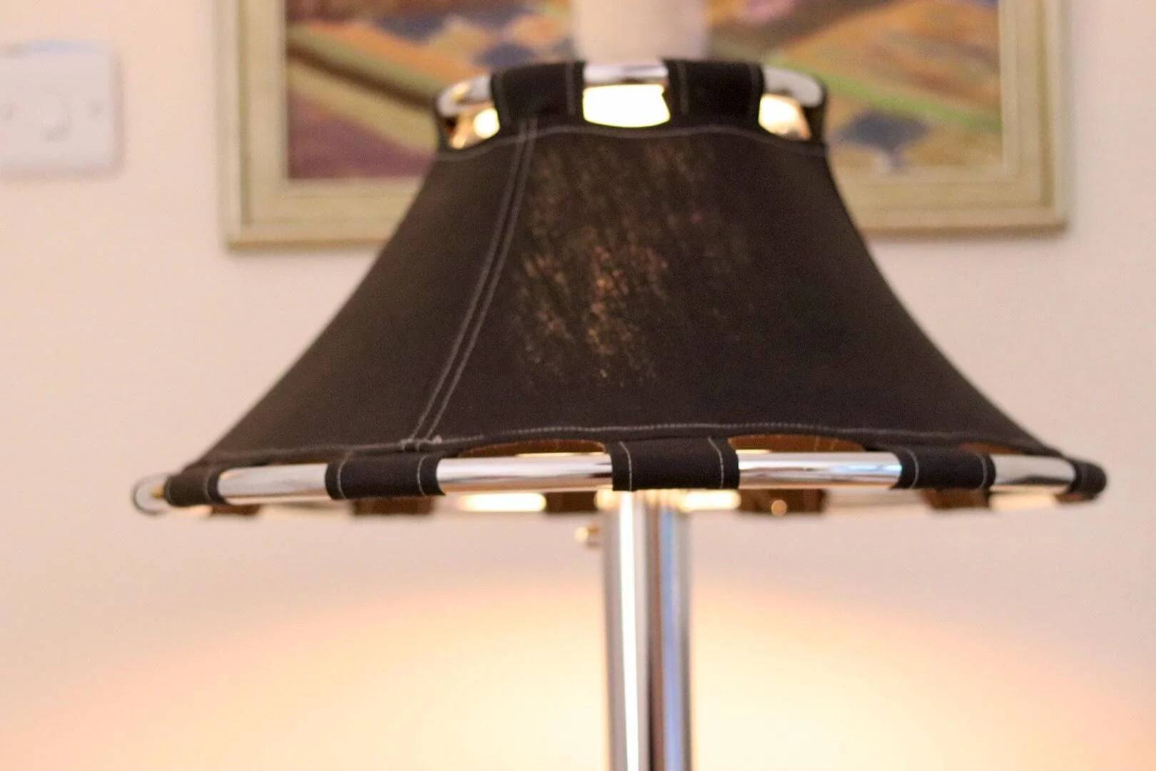 Chrome table lamp by Anna Ehrner for Ateljé Lyktan, 1970s