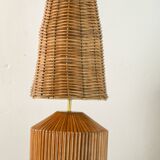 Lampe de table en osier de style moderne du milieu du siècle
