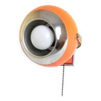 Eye ball wall lamp Space Age orange 60s
