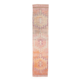 2x12 shades of pale orange vintage runner rug