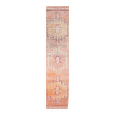 2x12 shades of pale orange vintage runner rug