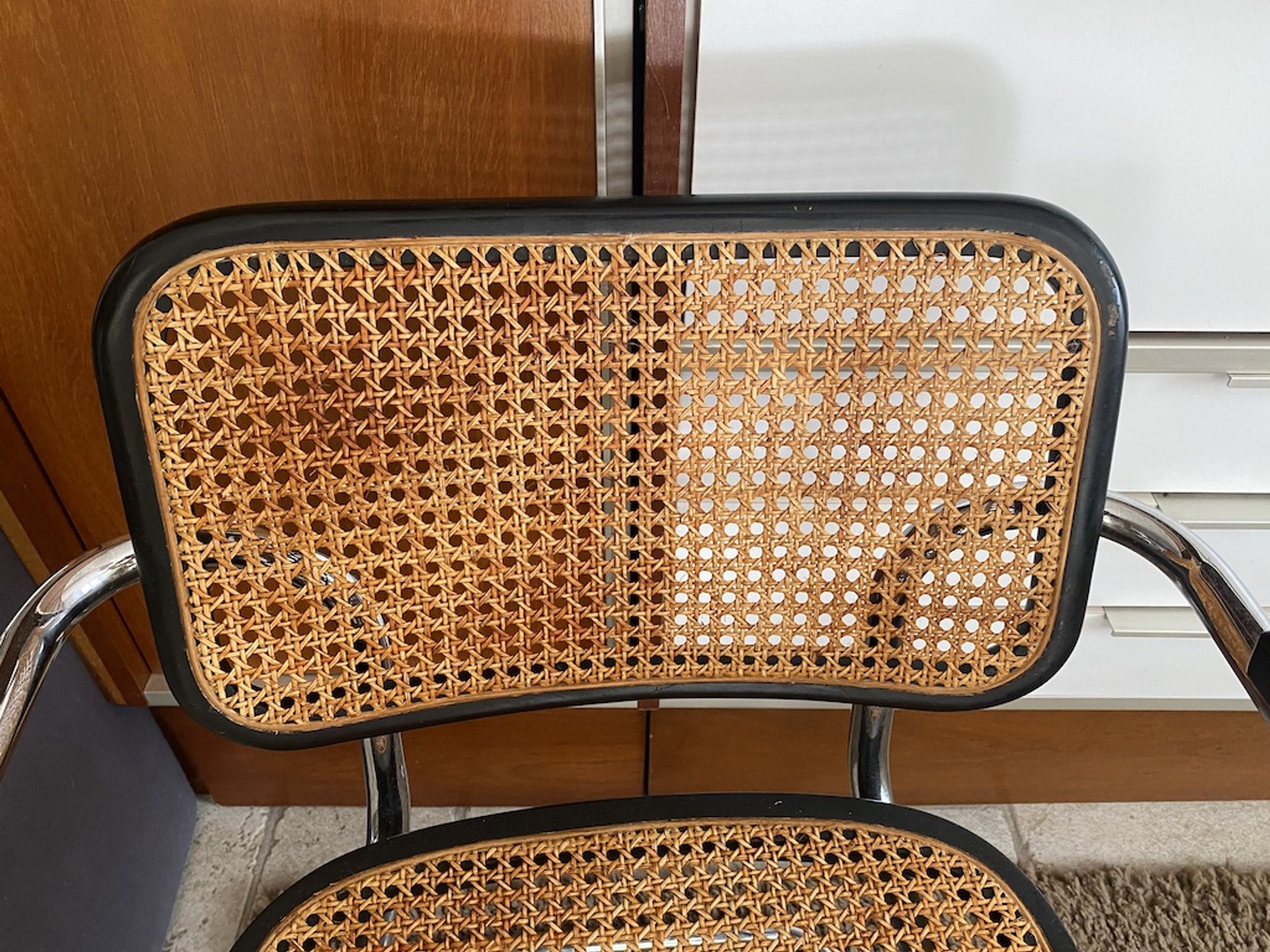 Set of 4 chairs B32 and 2 armchairs B64 Cesca by Marcel Breuer Italian Edition 1980