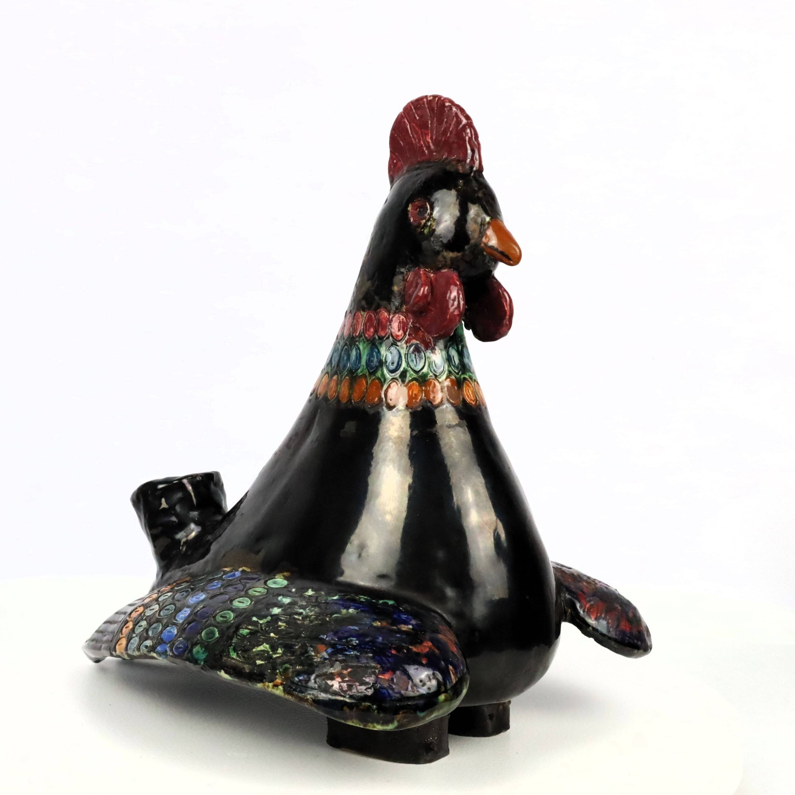 Zoomorphic ceramic vase in the style of Guidette Carbonell