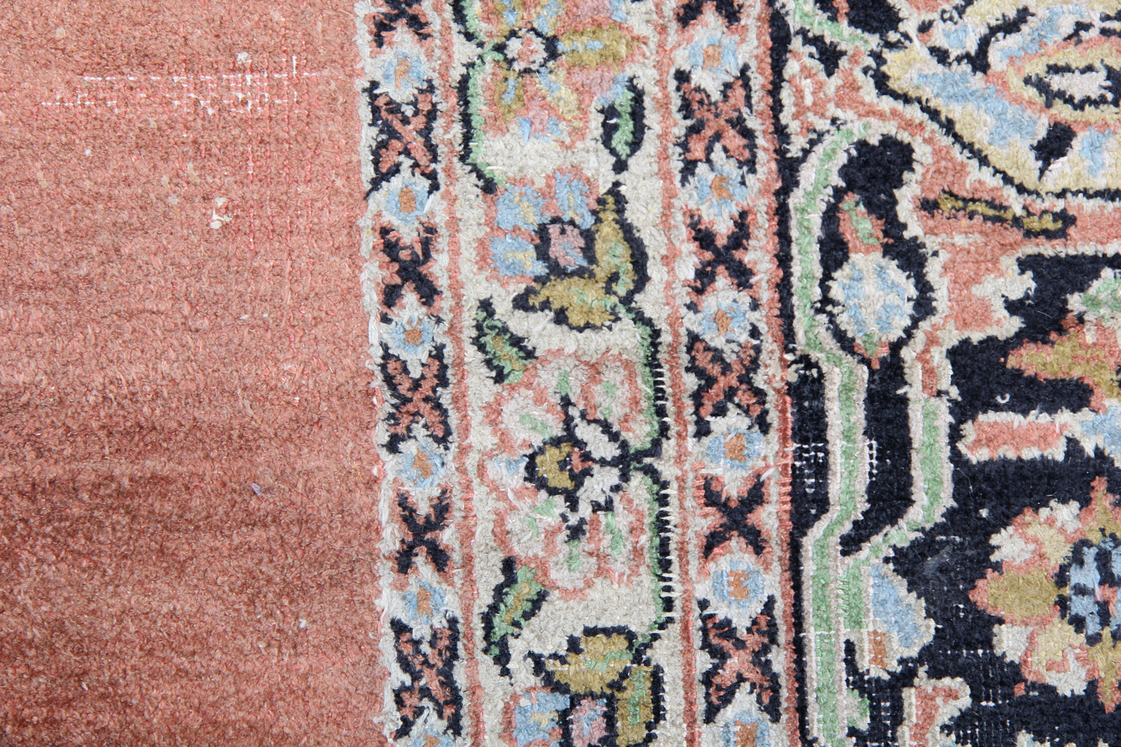 Oriental pakistani area rug orange wool carpet- 135x185cm