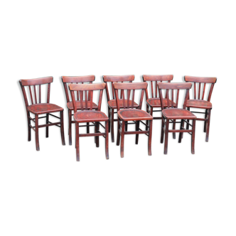 Lot of 8 bistro chairs