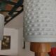 Lustre en bois et opaline République Tchèque 1970