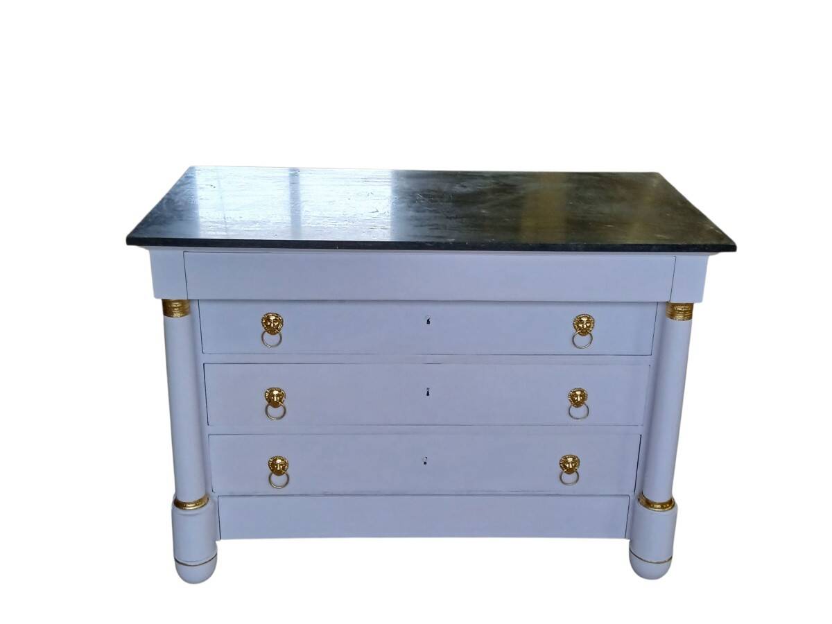 Empire style chest of drawers, 19th century, painted