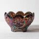 Carnival Glass Bowl / Iridescent Sunk Daisy Pattern / Eda Glasbruk / Sweden