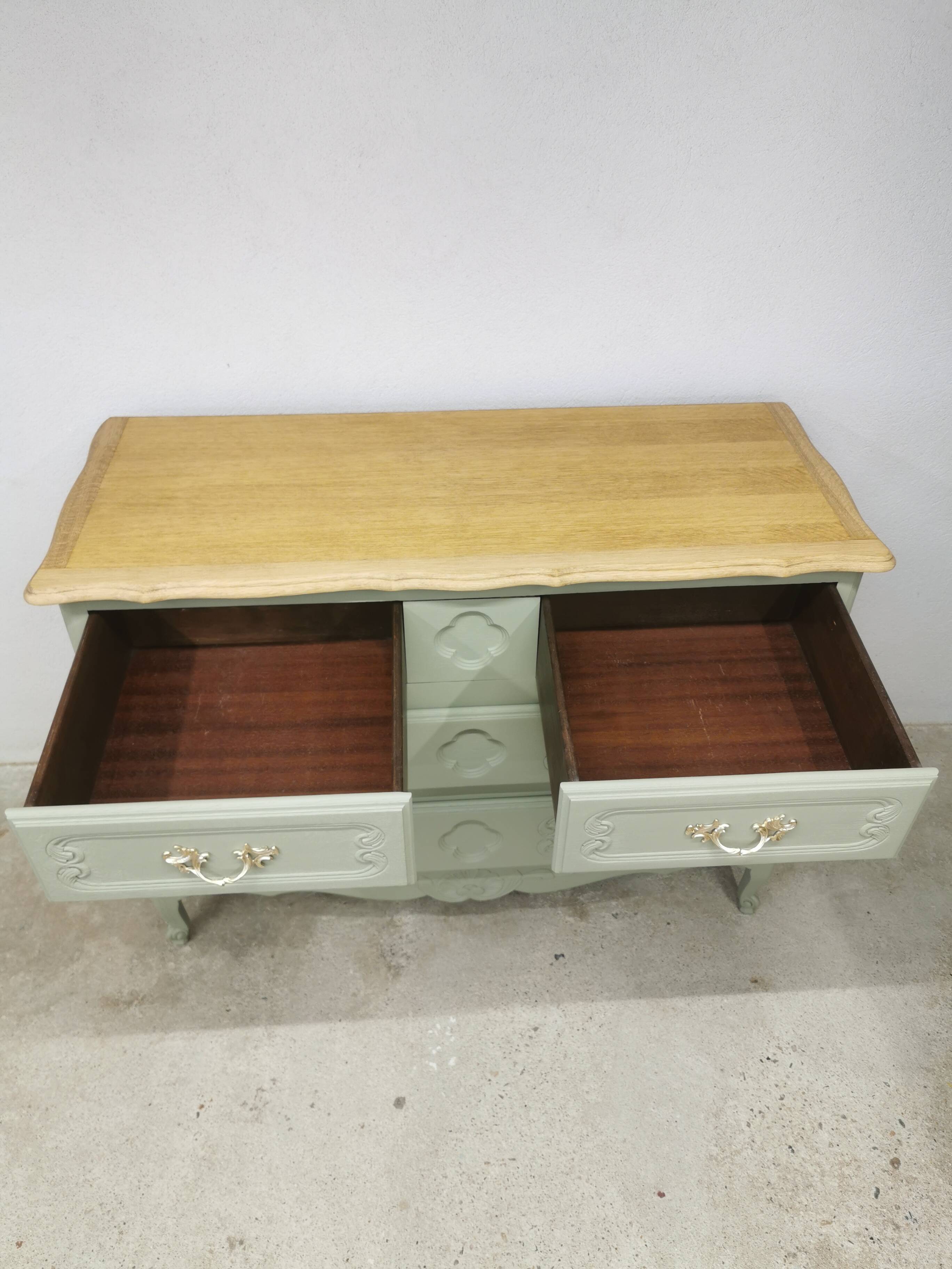 Commode vintage en chêne relookée - Livraison partout en France