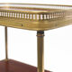 Vintage harness with 3 trays in formica and golden brass