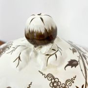 Soup tureen / Vegetable dish in earthenware - Sarreguemines - 1940s/50s