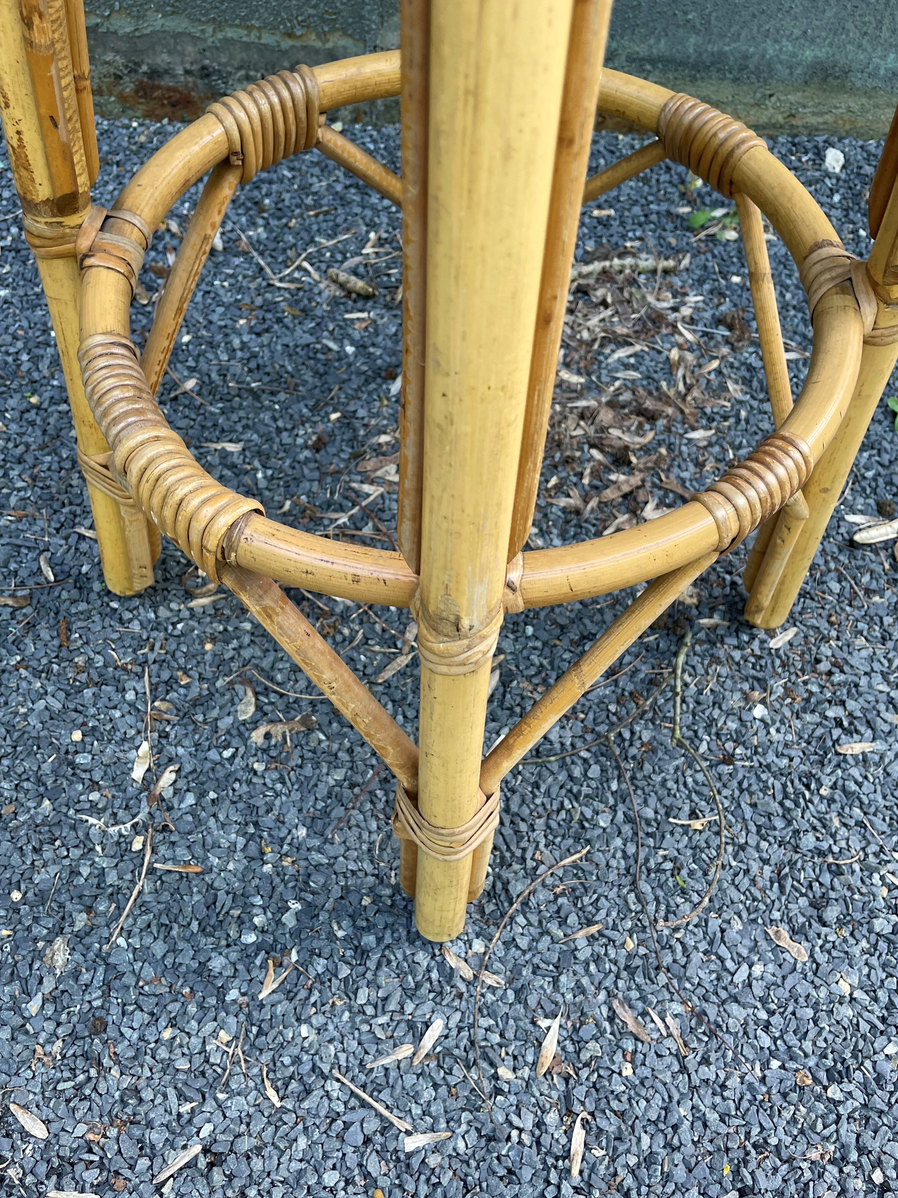 Vintage rattan bar stool