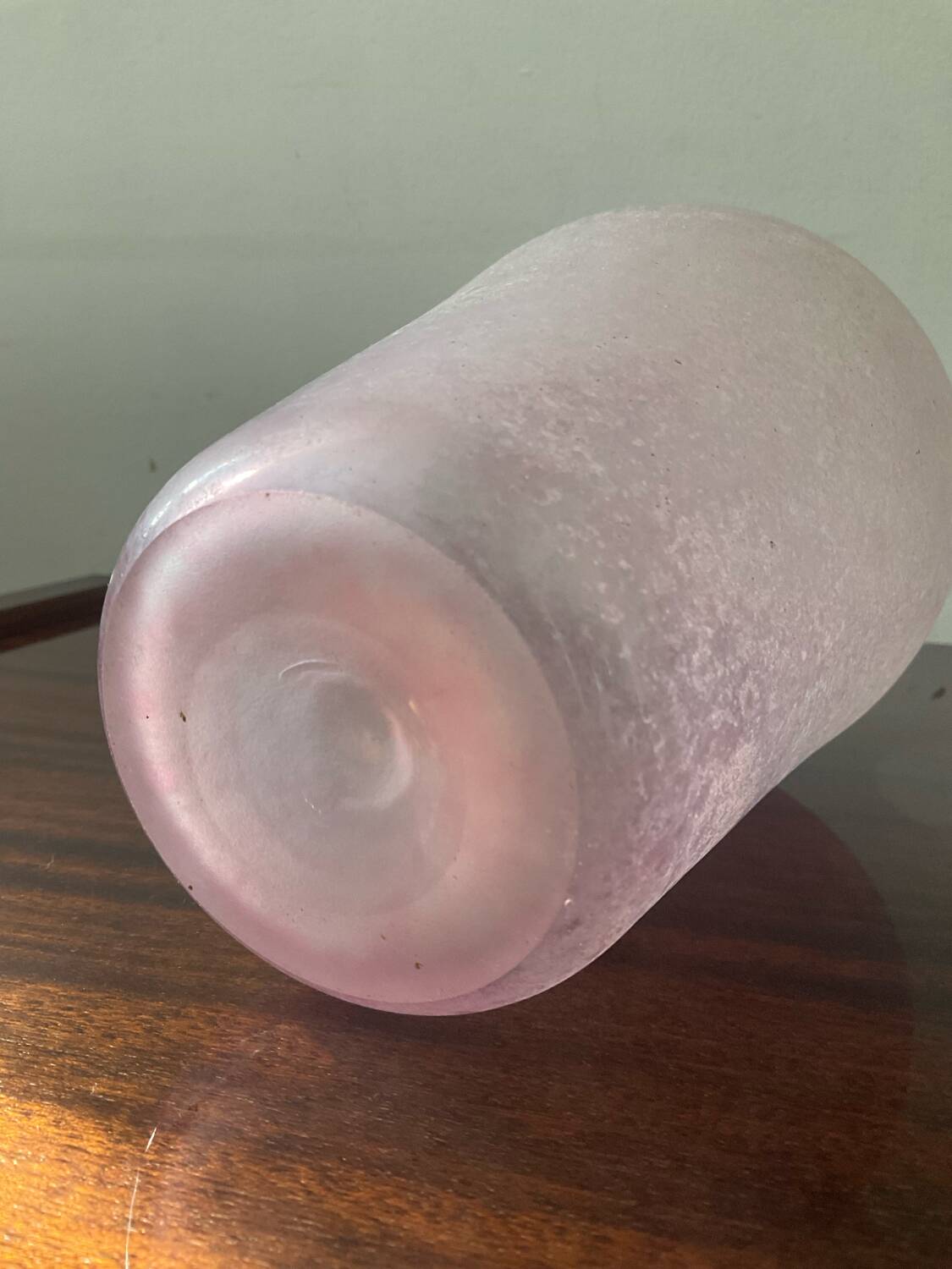 Vintage “Scavo” vase in glass paste