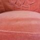 Fauteuil crapaud en velours rose