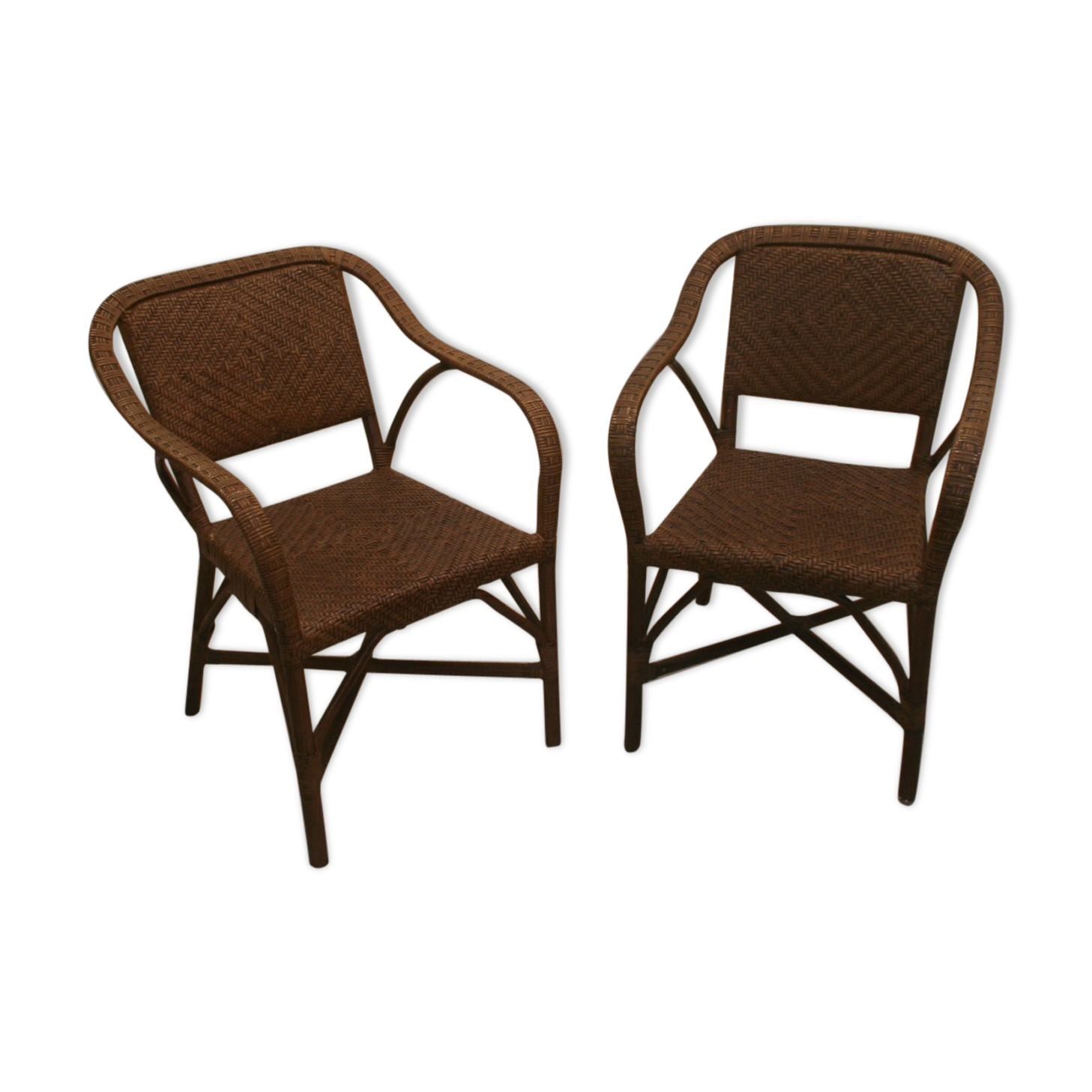 Pair of rattan chairs